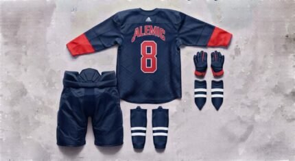 Custom hockey uniforms and teamwear manufactured by Alemic Wear