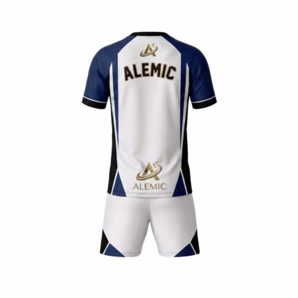 Custom football kits back view – Alemic Wear