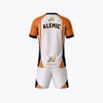 Custom football kits back view – Alemic Wear