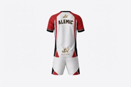 Custom football kits back view – Alemic Wear