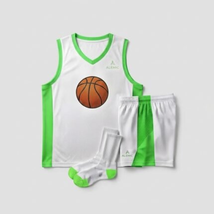 Custom basketball kits front view – Alemic Wear