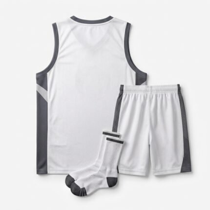 Custom basketball kits back view – Alemic Wear