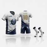 Custom volleyball uniforms back view – Alemic Wear