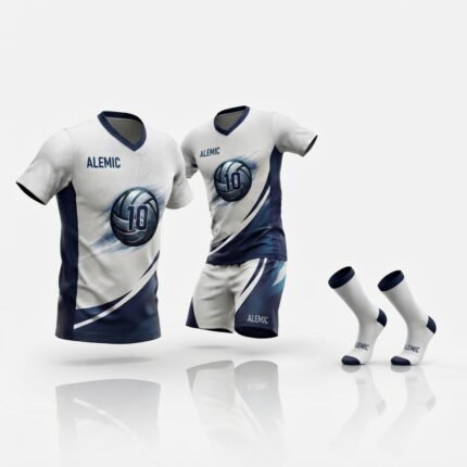 Custom volleyball uniforms front view – Alemic Wear