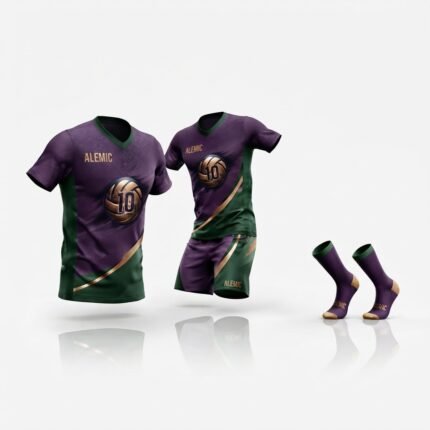 Custom volleyball uniforms front view – Alemic Wear