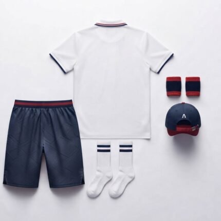 Custom tennis racket sportswear back view – Alemic Wear