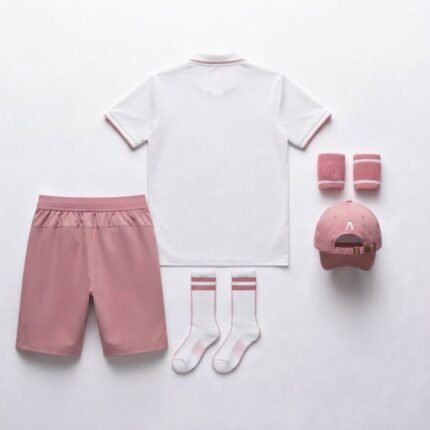 Custom tennis racket sportswear back view – Alemic Wear