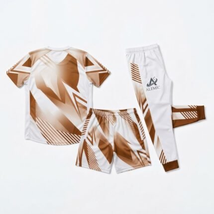 Custom team training kits back view – Alemic Wear