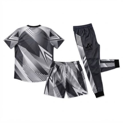 Custom team training kits back view – Alemic Wear