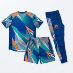 Custom team training kits back view – Alemic Wear