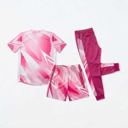 Custom team training kits back view – Alemic Wear